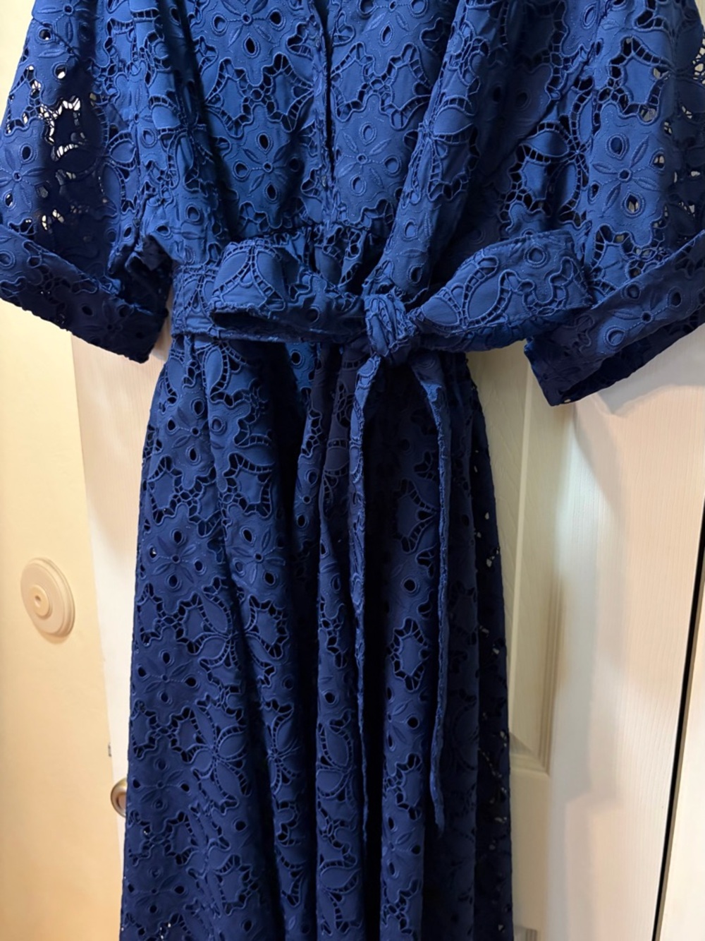 Kate Spade Navy Embroidery Cutwork Montauk Dress - Picture 7 of 8